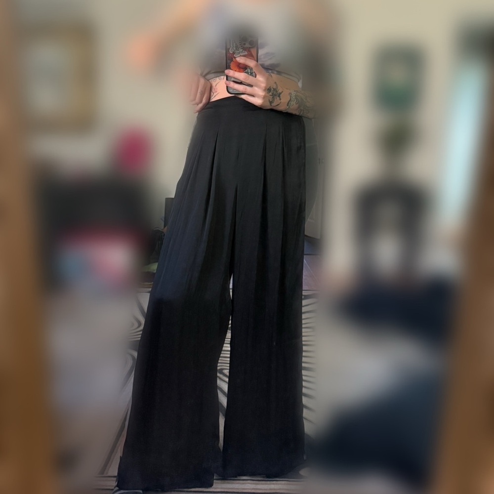 Black Wide-Leg Pants